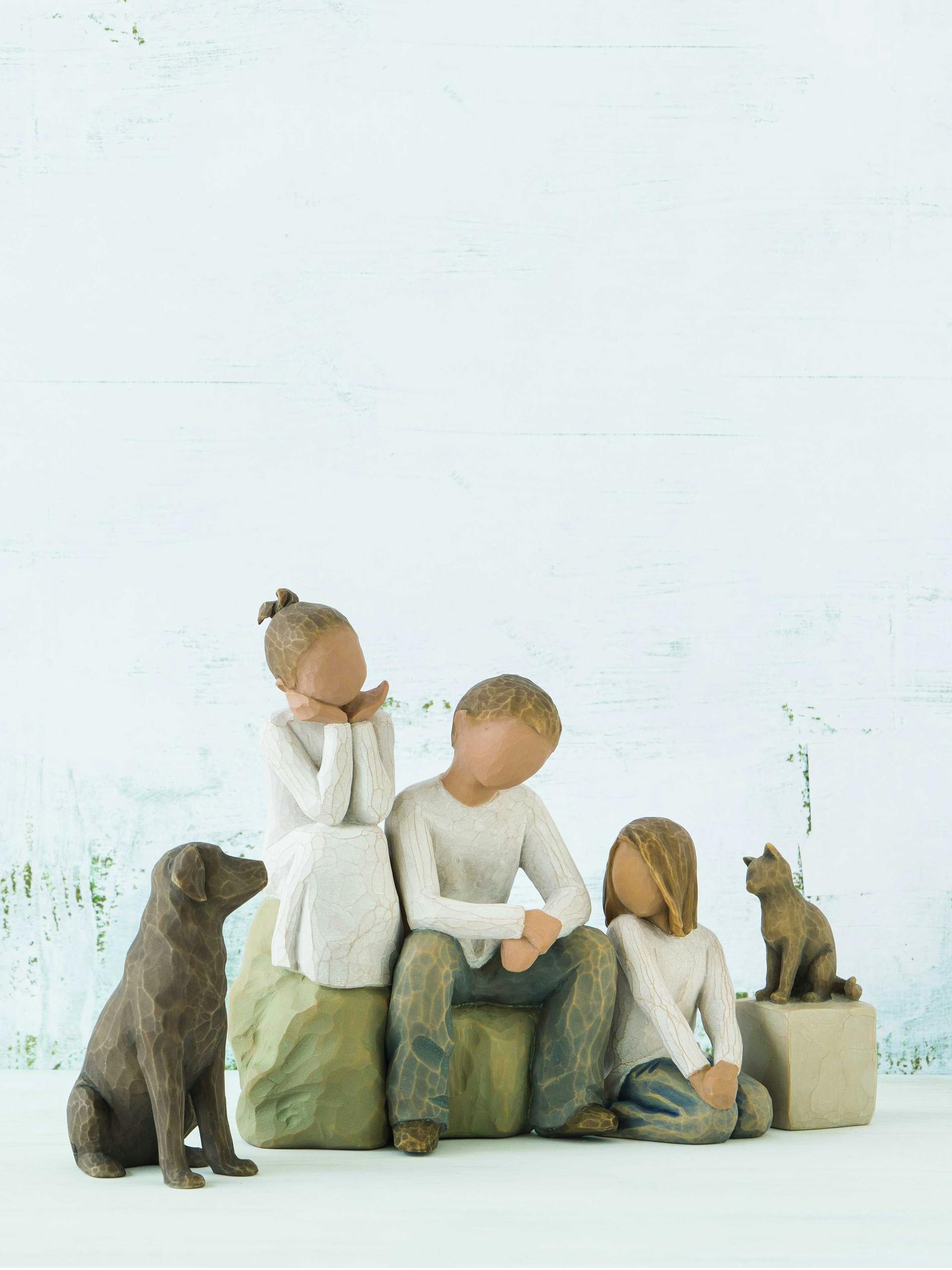 Personnage De Creche New Willow Tree Cat And Dog Figurines Are