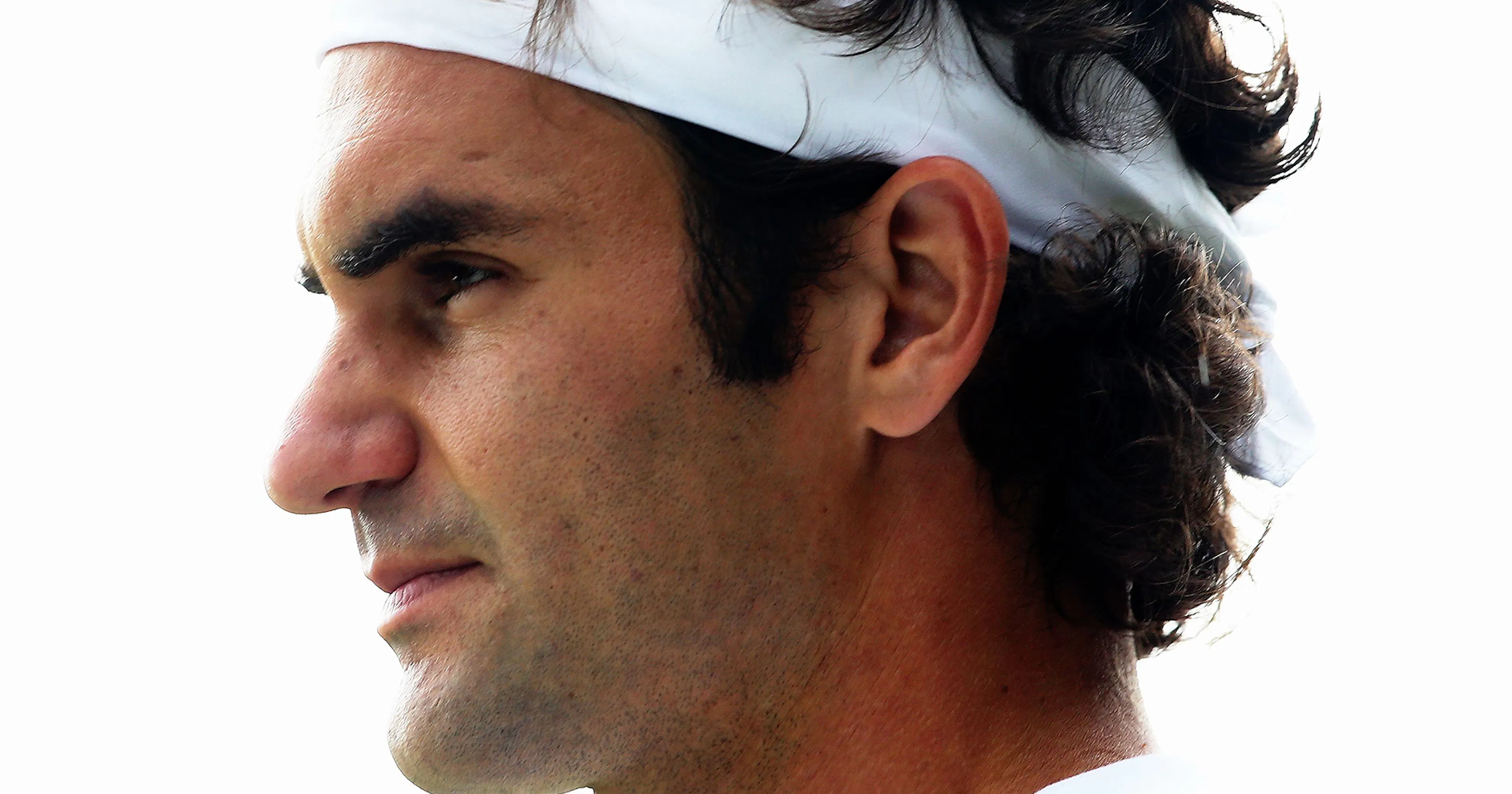 Roger Federer side profile