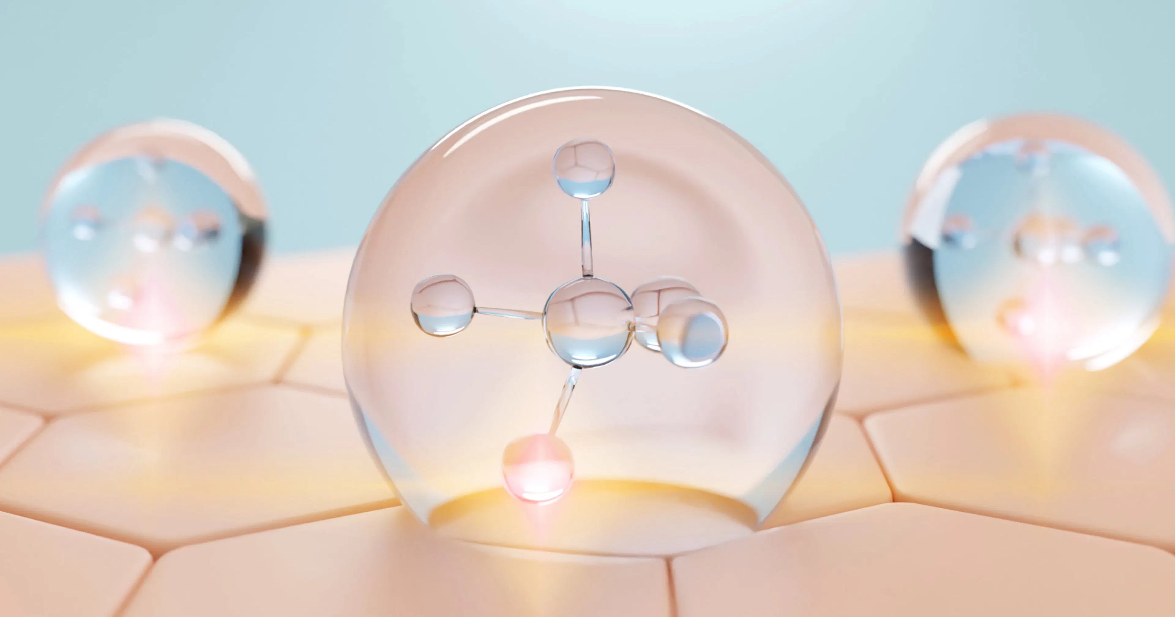 Ai image of skin molecules