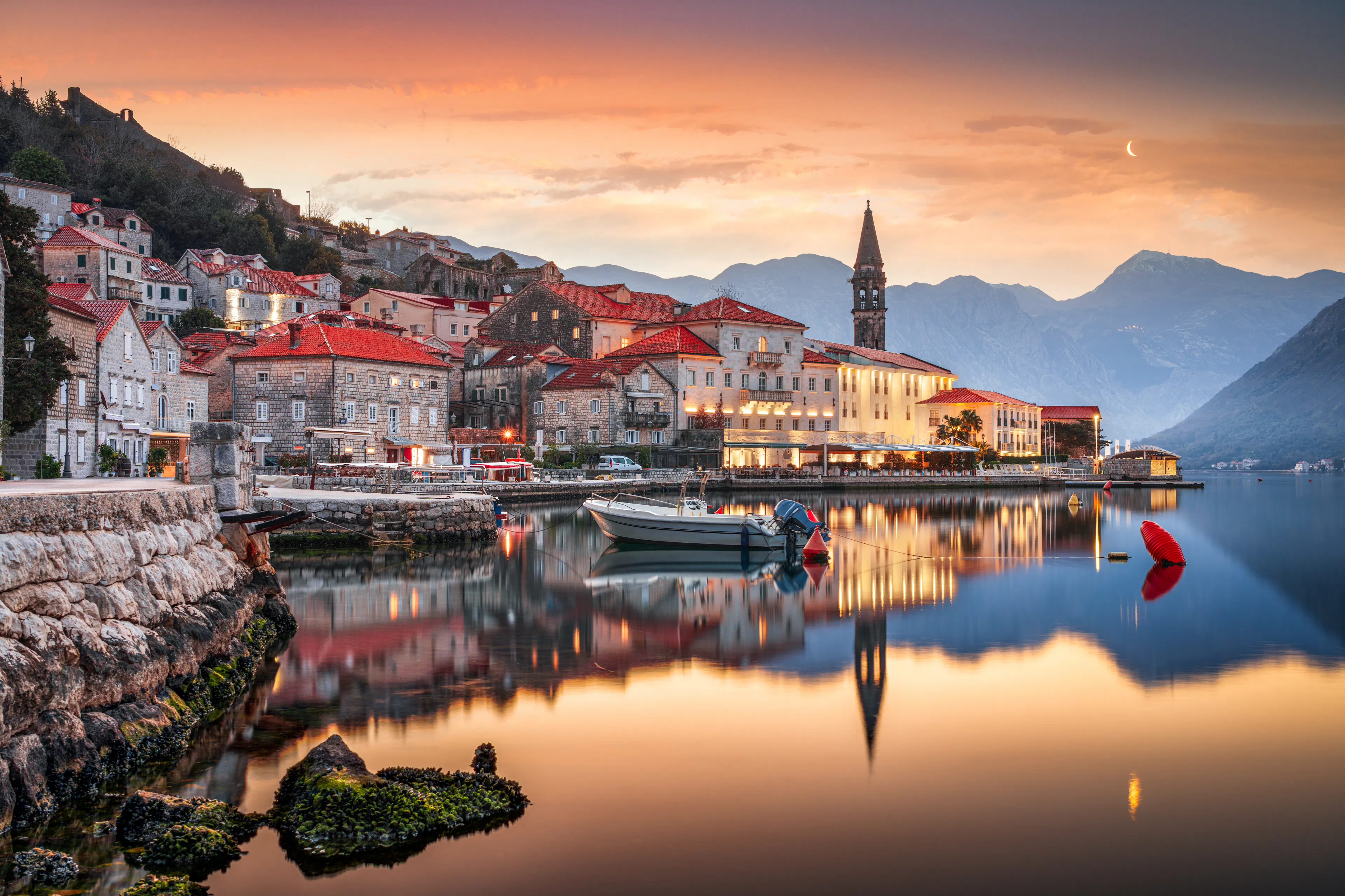 Montenegro Kotor Bay Sunset