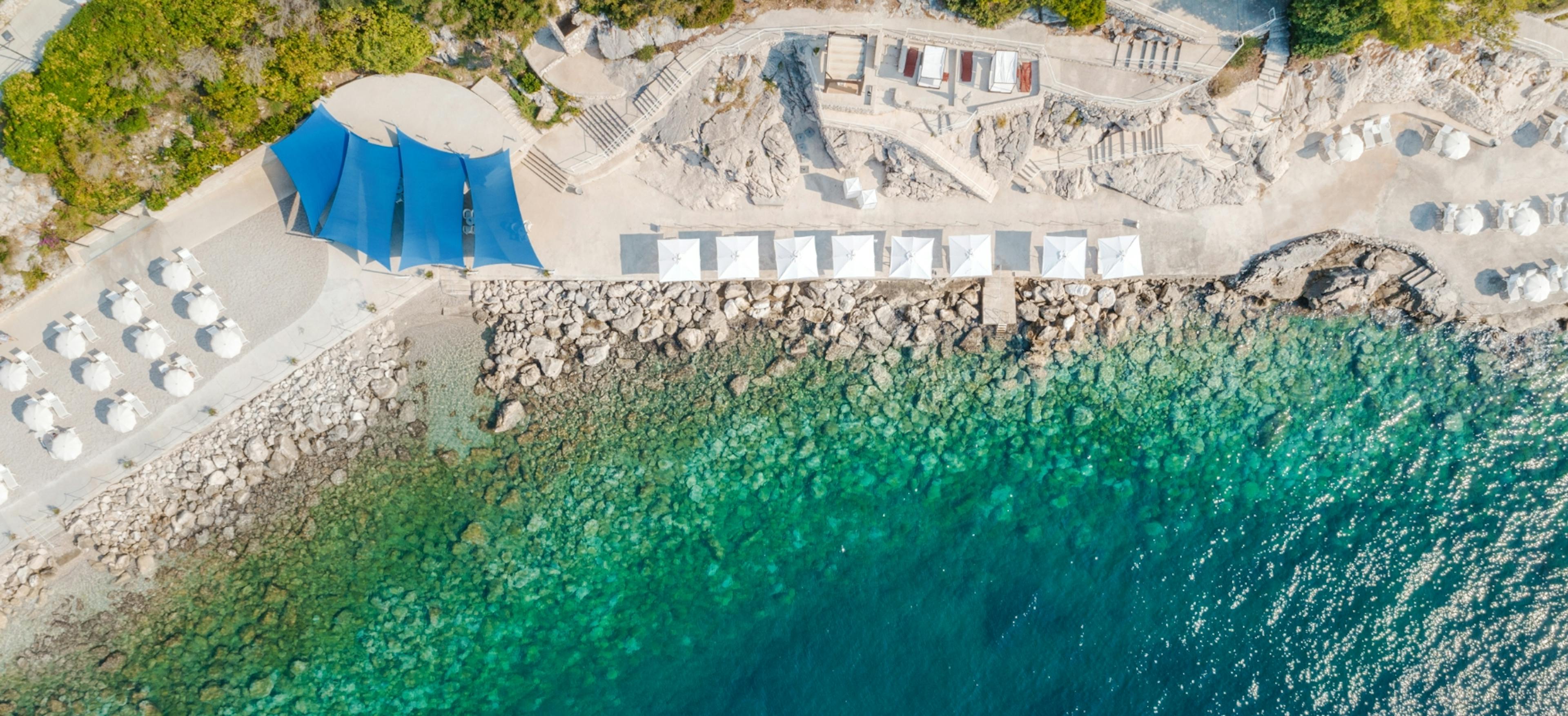 Aerial image of Dubrovnik coast