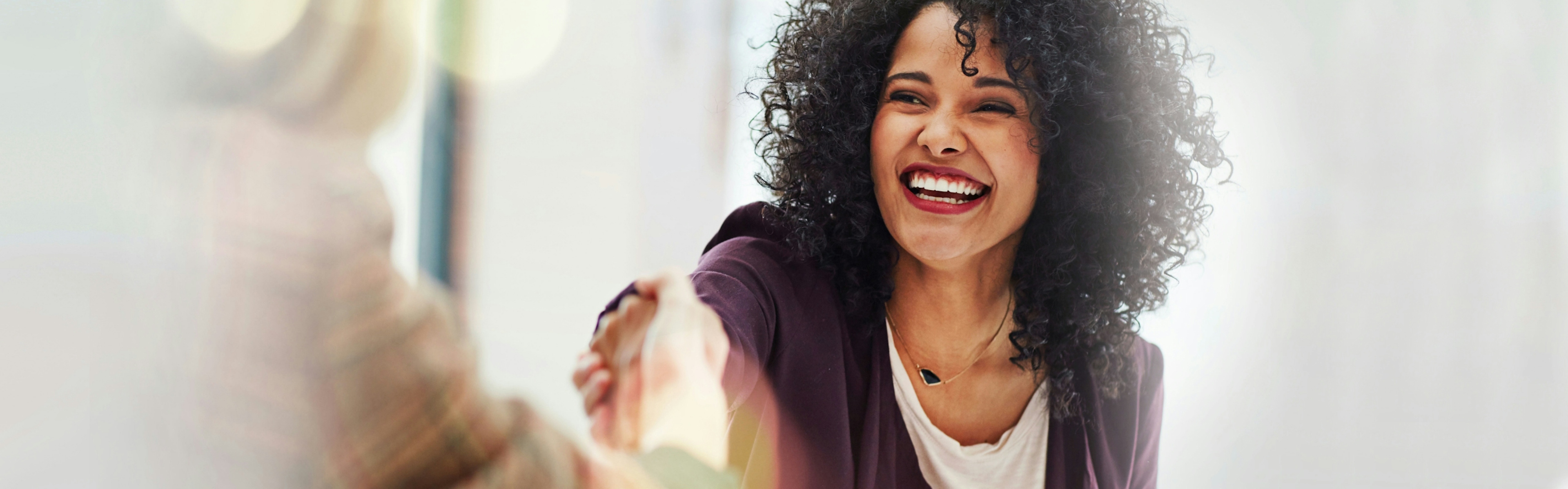 Two women having a networking meeting