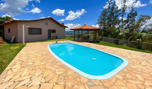 Vista panorâmica piscina Fazendinha Pompéia