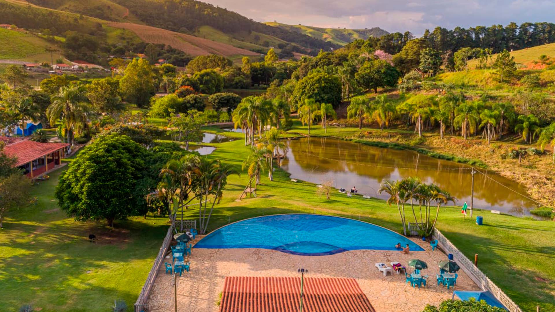 Vista aérea piscina Park dos Lagos