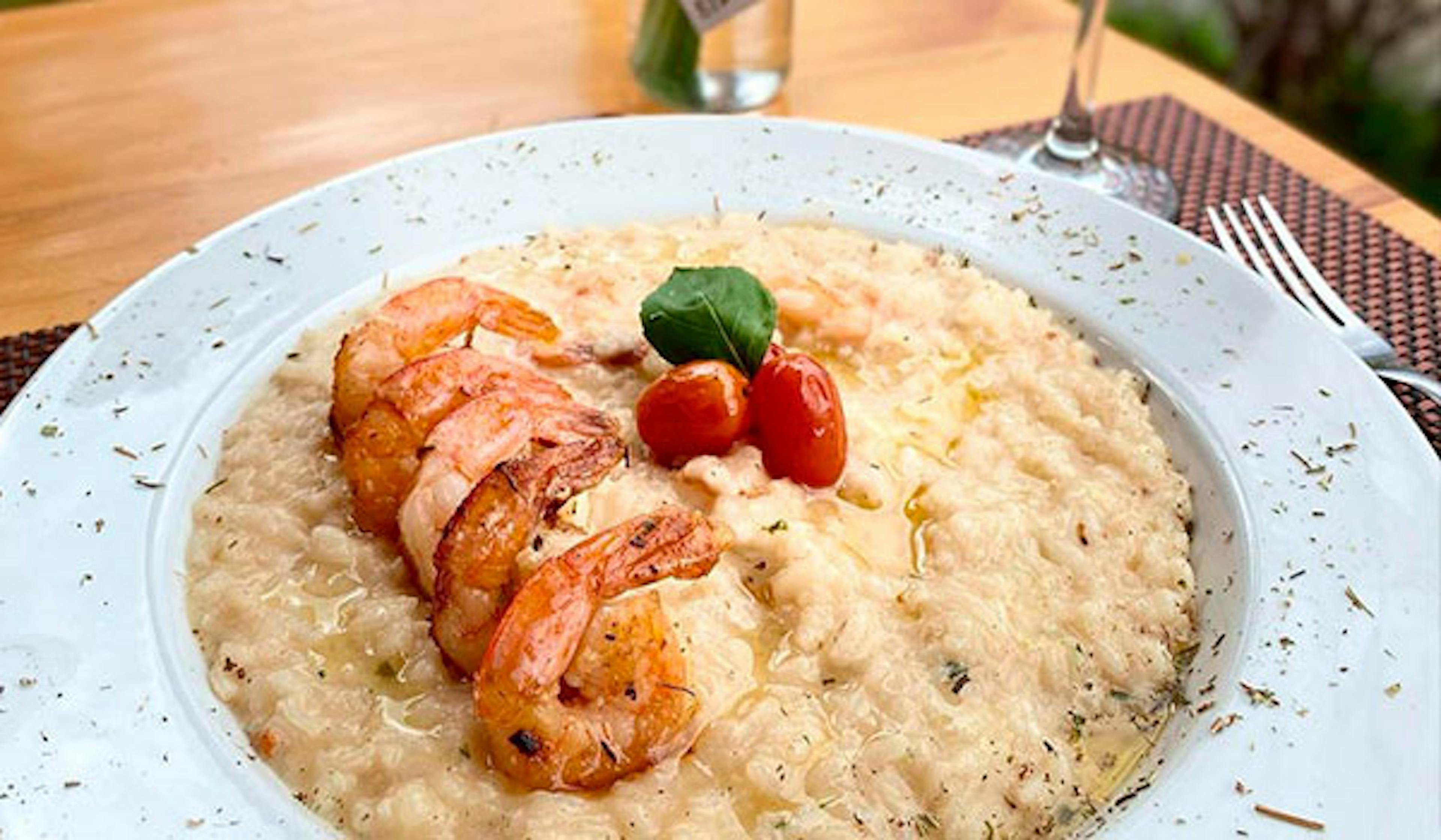 Risoto de camarão