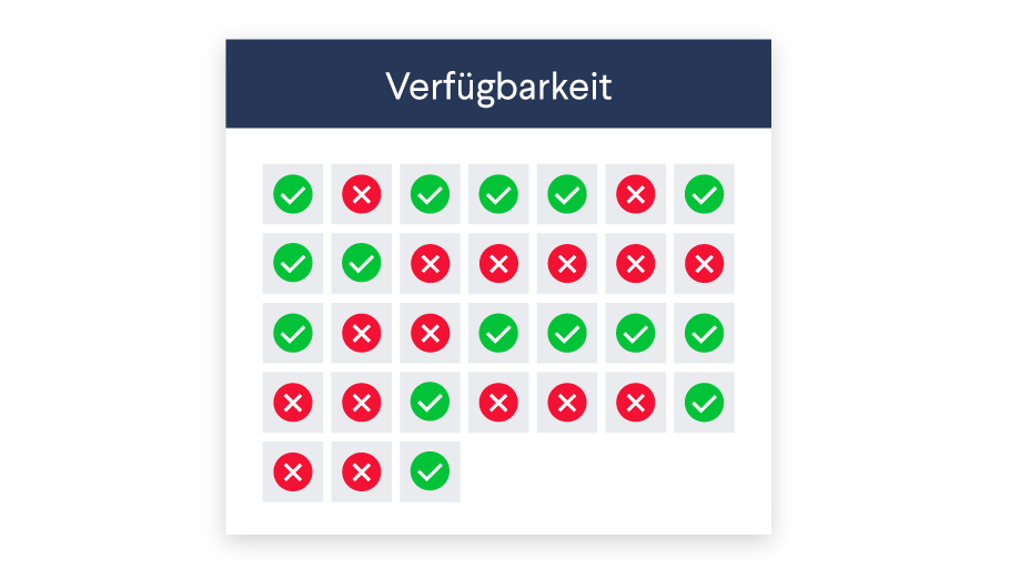 Hotelverfügbarkeitskalender