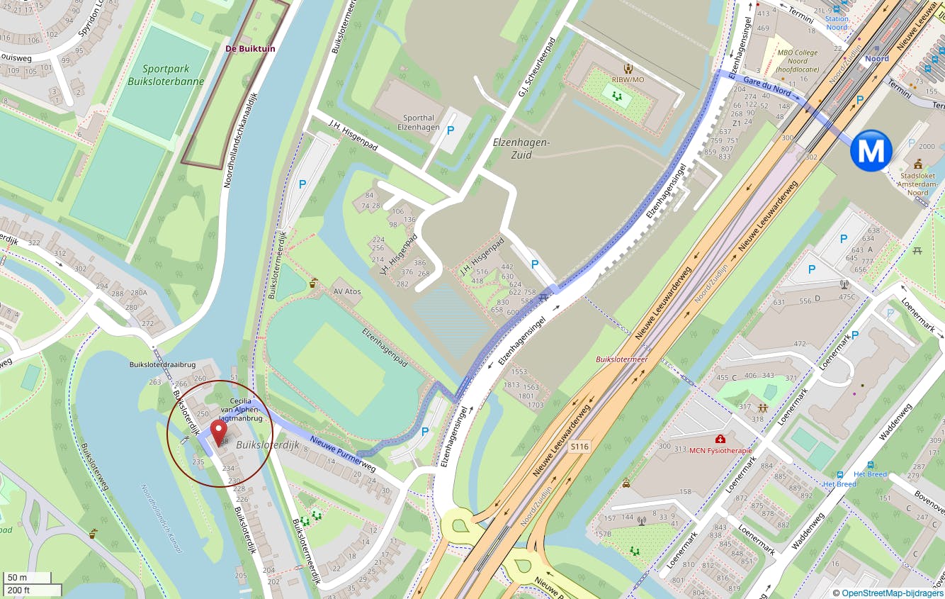 Metro station to Hoteliers.com