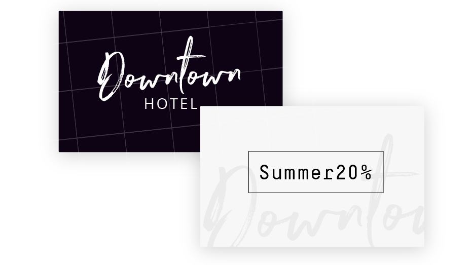 Discount code on business card