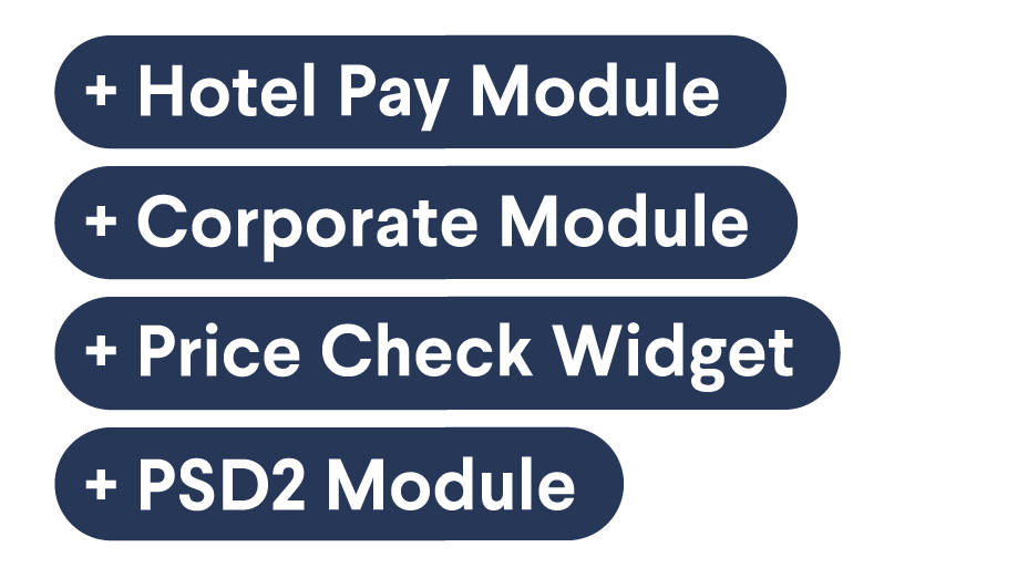Icon of Hotel Pay Module, Corporate Module, Price Check Pro and PSD2 Module