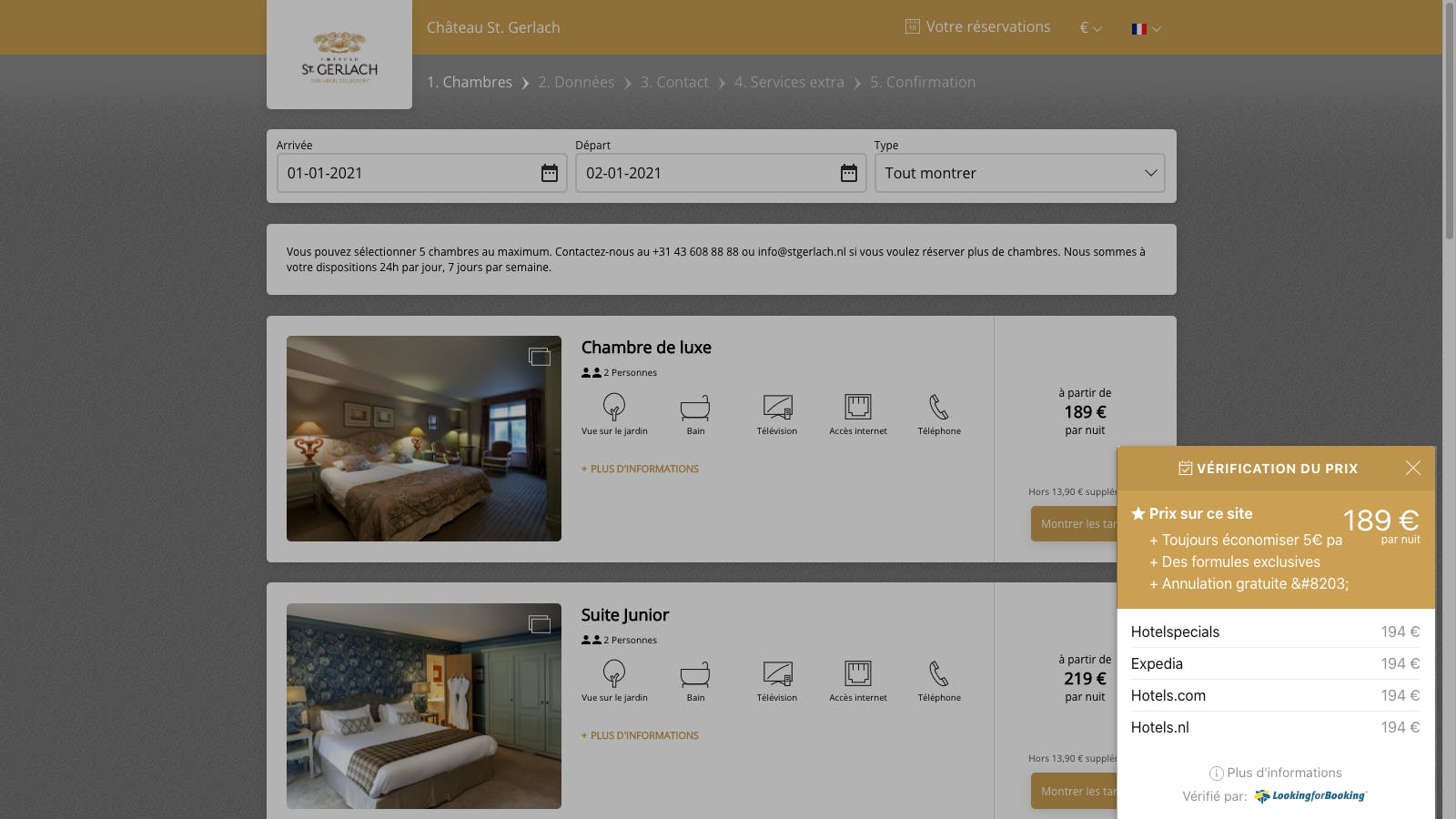 Hôtel - Vérification du Prix Widget