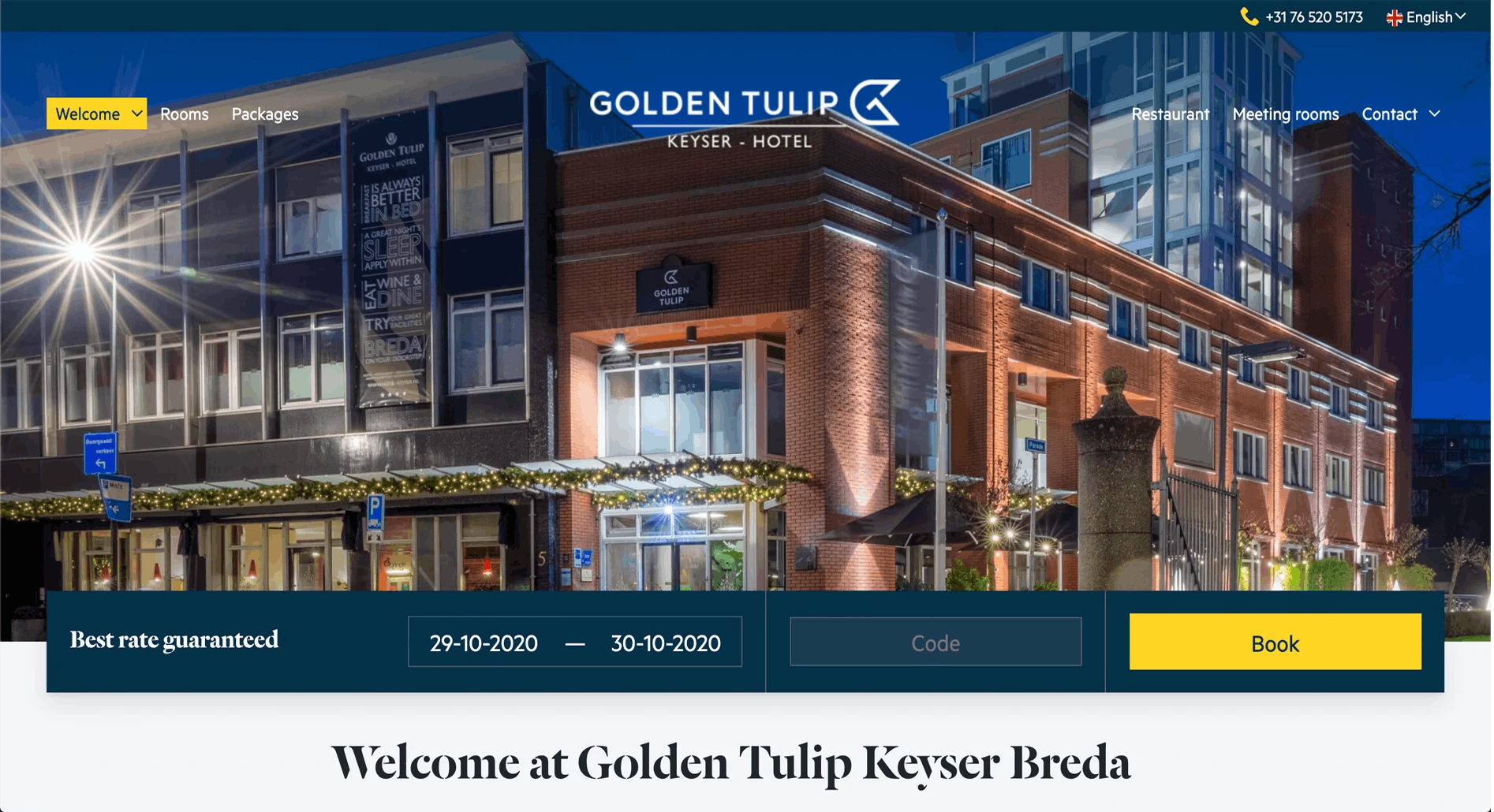 Hero image template panoramic Hotel Keyser Breda