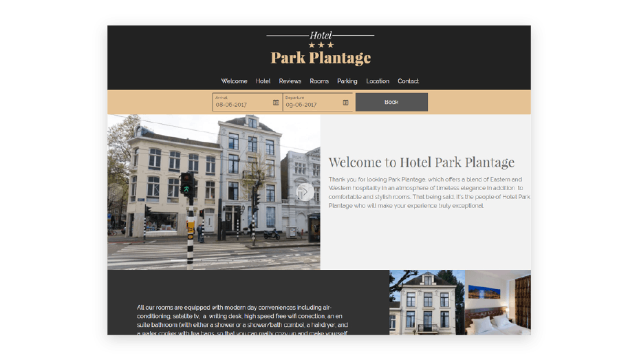 Hotel Website - Template Mosaic