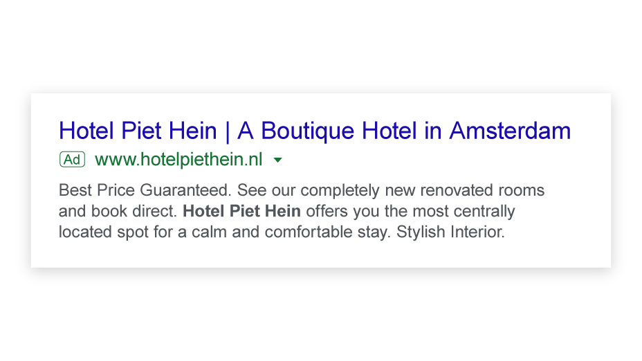 Hotel google result