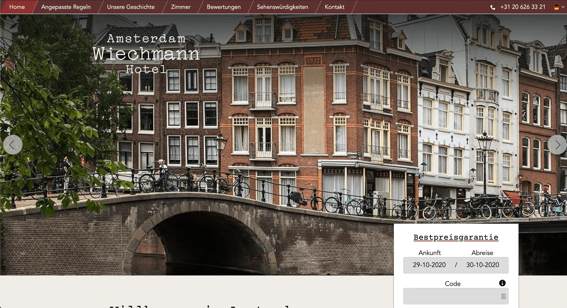 Hero Image Hotel Website Template Foyer Hotel Wiechmann