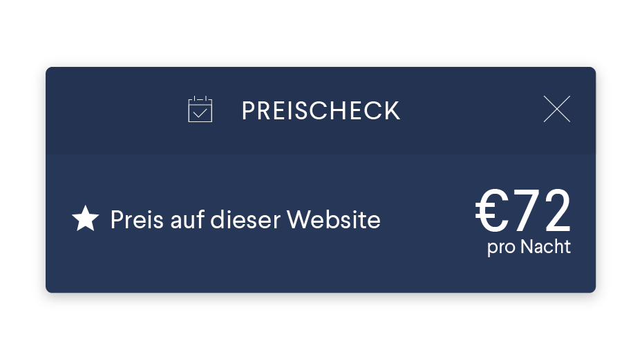 Preis Check Widget mit Hotelzimmer ab Preis