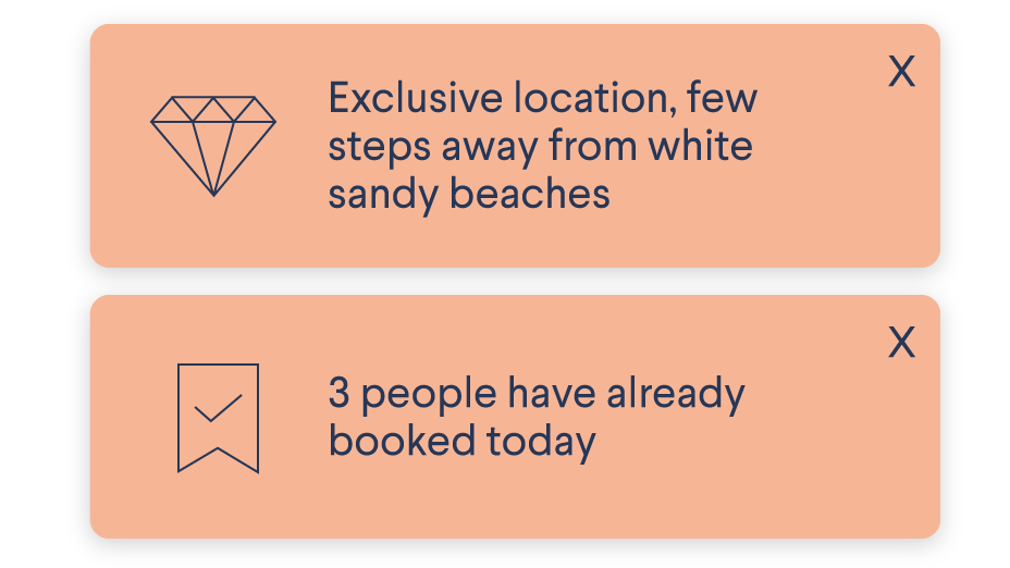 Hotel website pop-ups