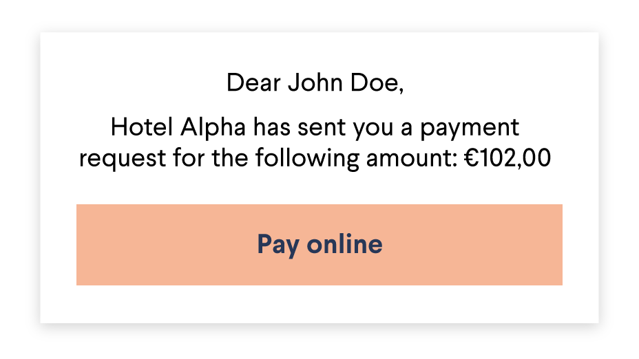 Payment request with pay button