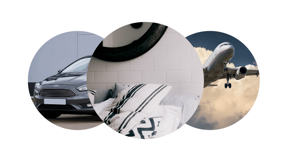 Corporate car room and flight