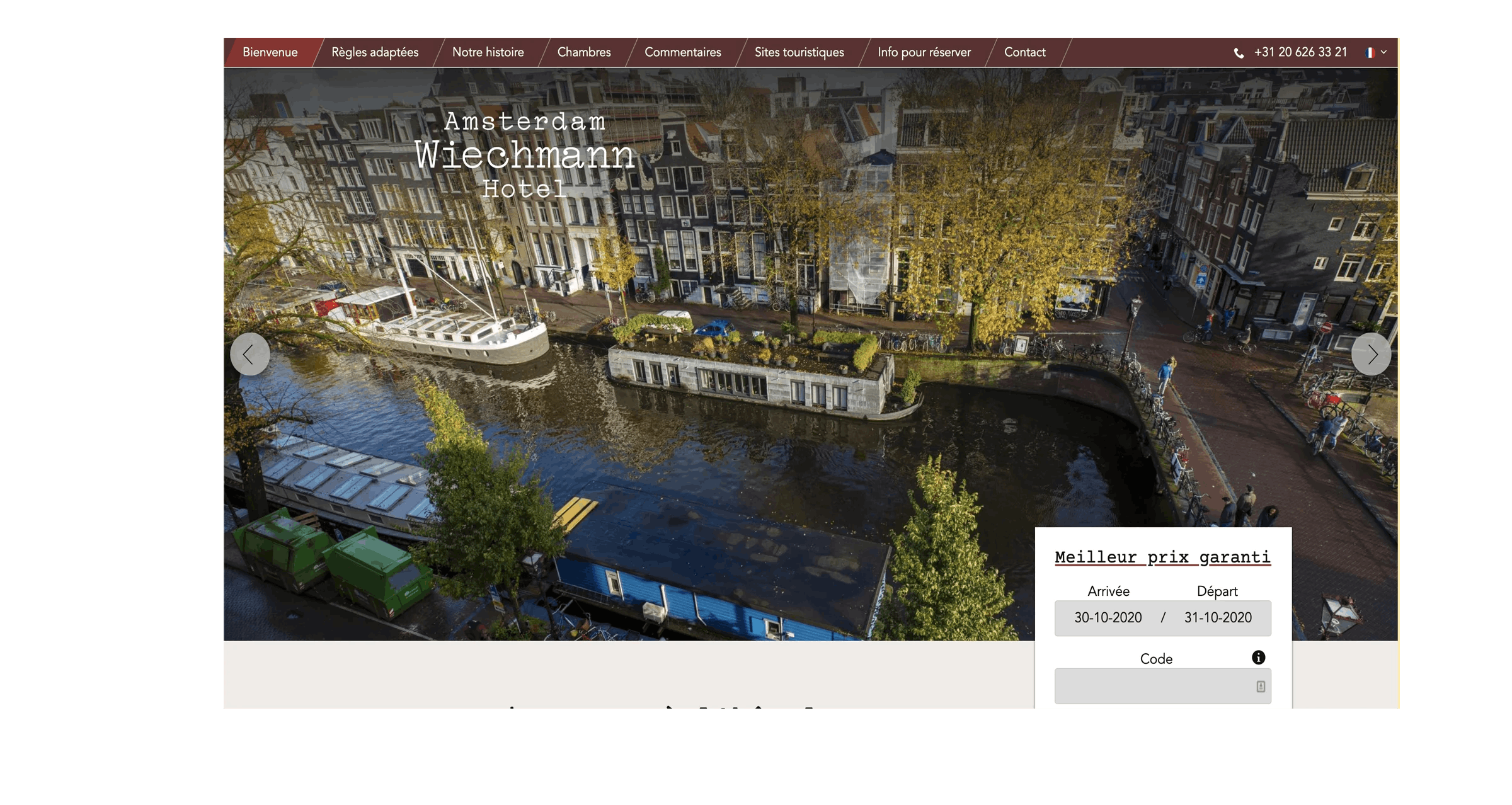 Hotel Website Template Panoramic FR