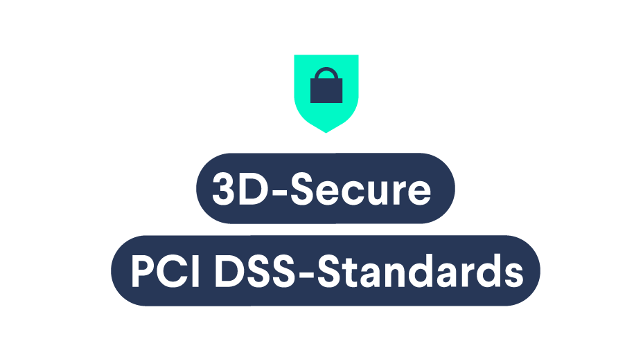 Ikone von 3D-Secure und PCI DSS-Standards