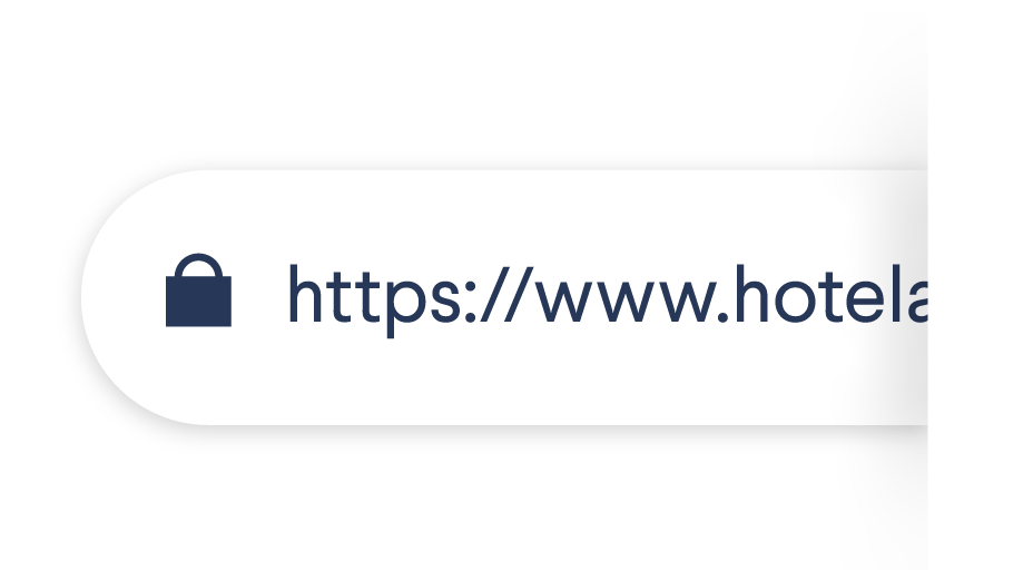 Partial website address bar with secure certificate lock icon