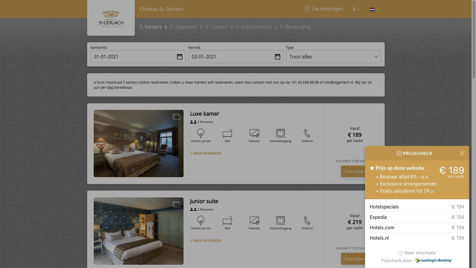 Hotel - Prijscheck Widget