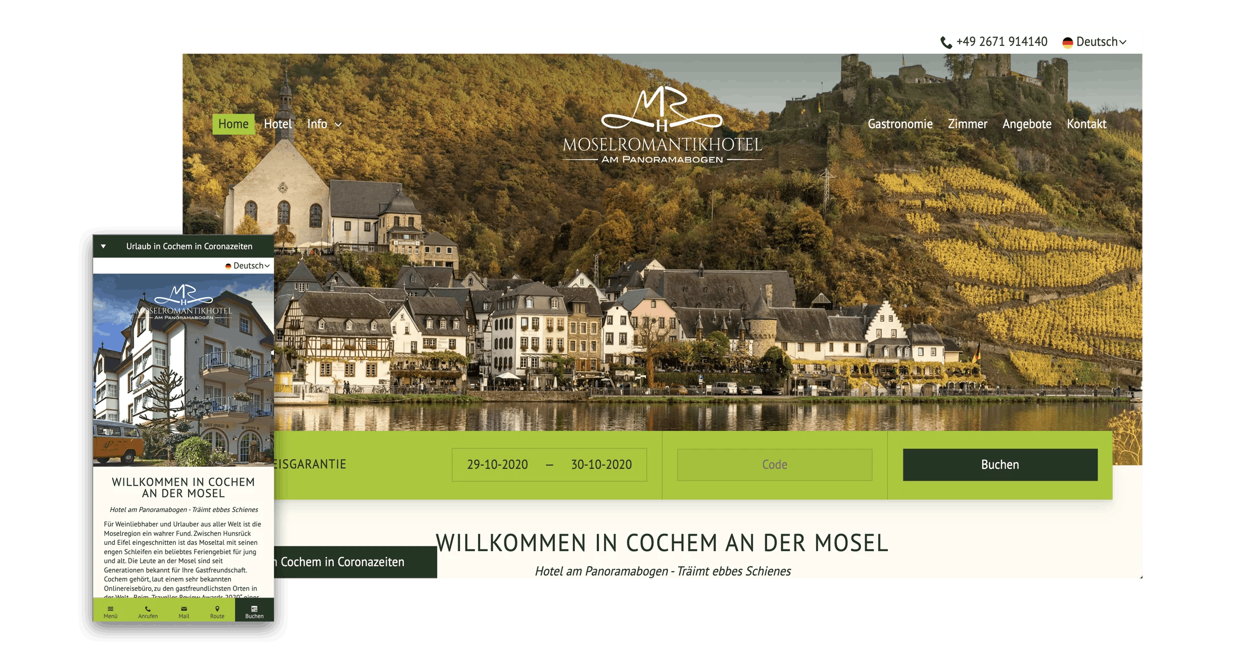 Template Panoramic example of Hotel Website