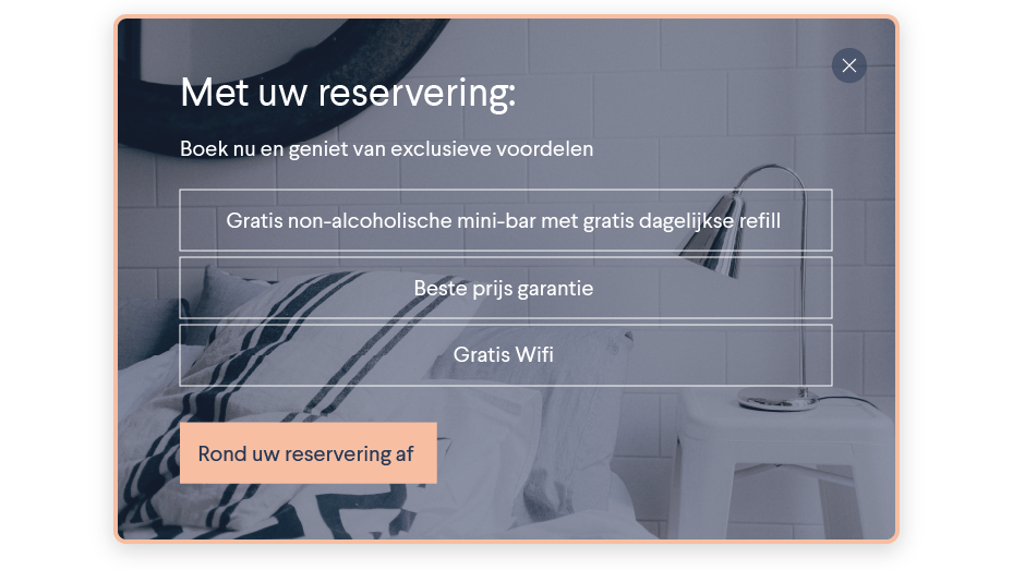 Banner for hotel website and hotel booking engine