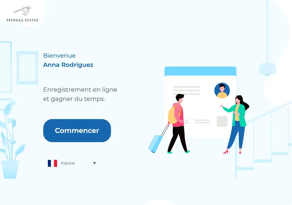 Enregistrement en ligne des clients de l'hôtel grâce au PMS