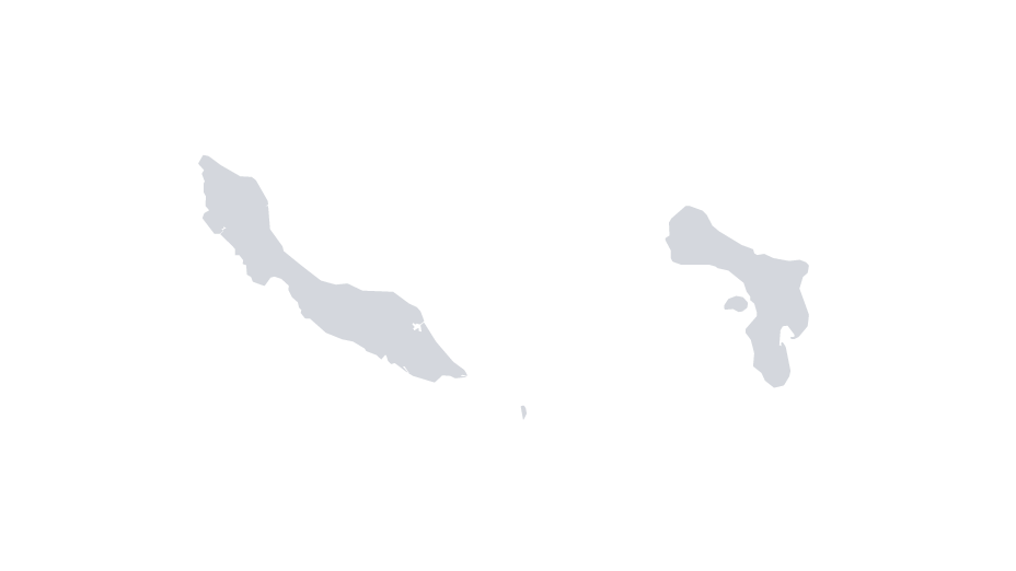 Graytone map of Curaçao and Bonaire