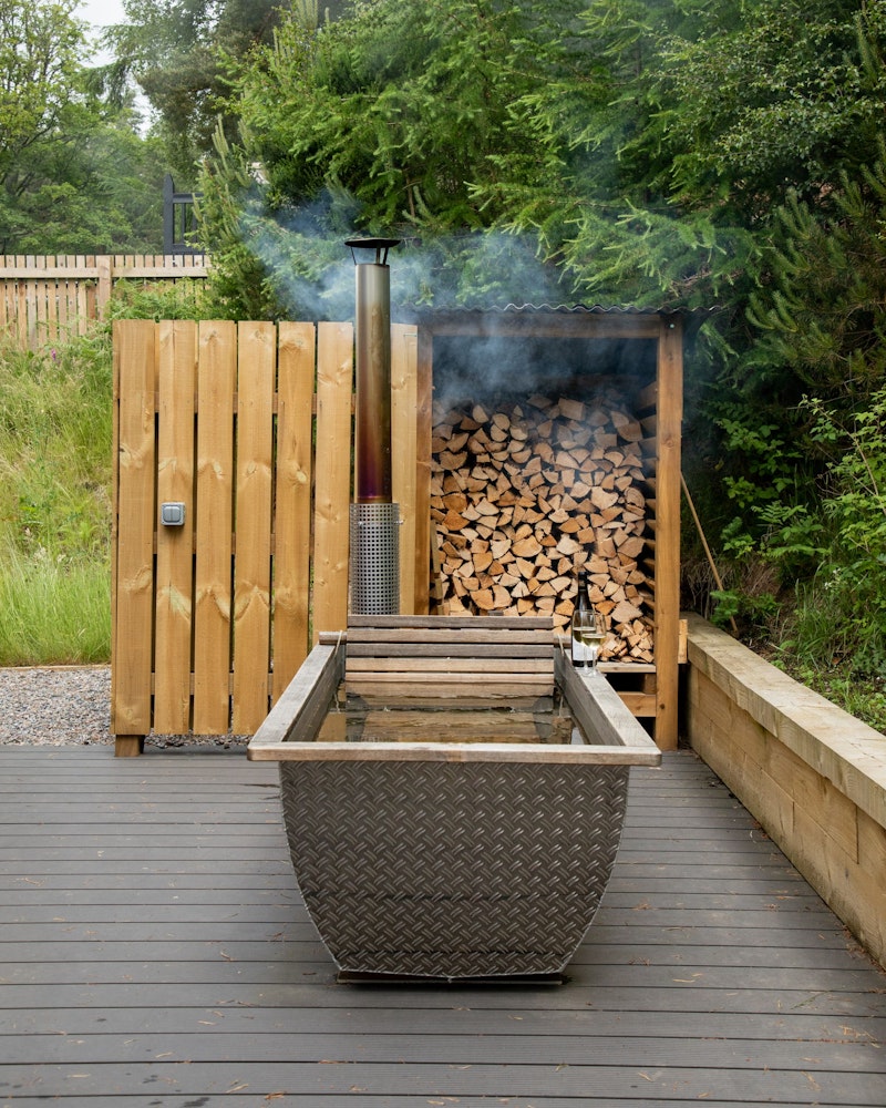 Relax in the Swedish hot tub