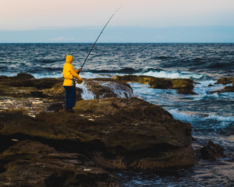 Fishing from the rocks