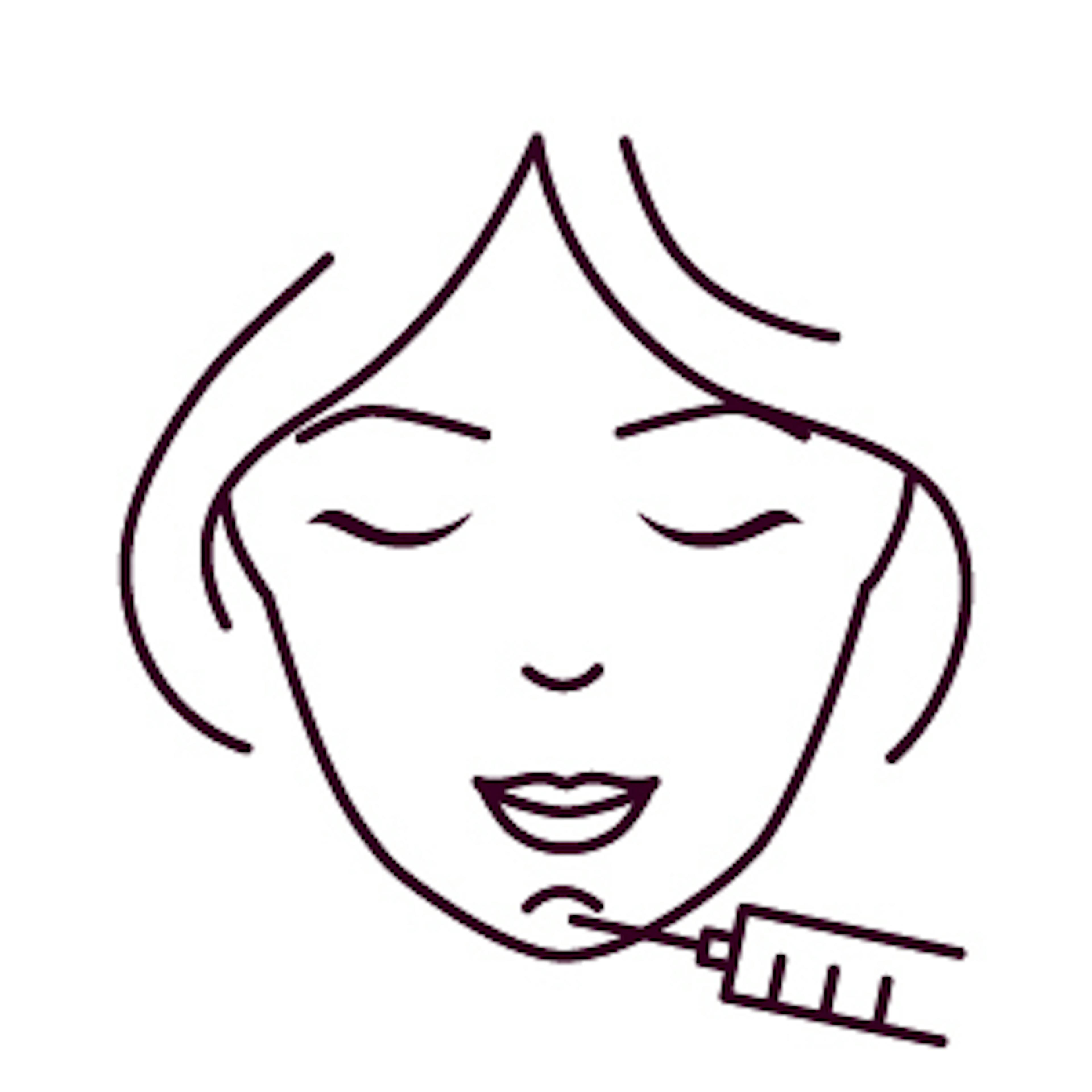 Upturned chin filler treatment icon