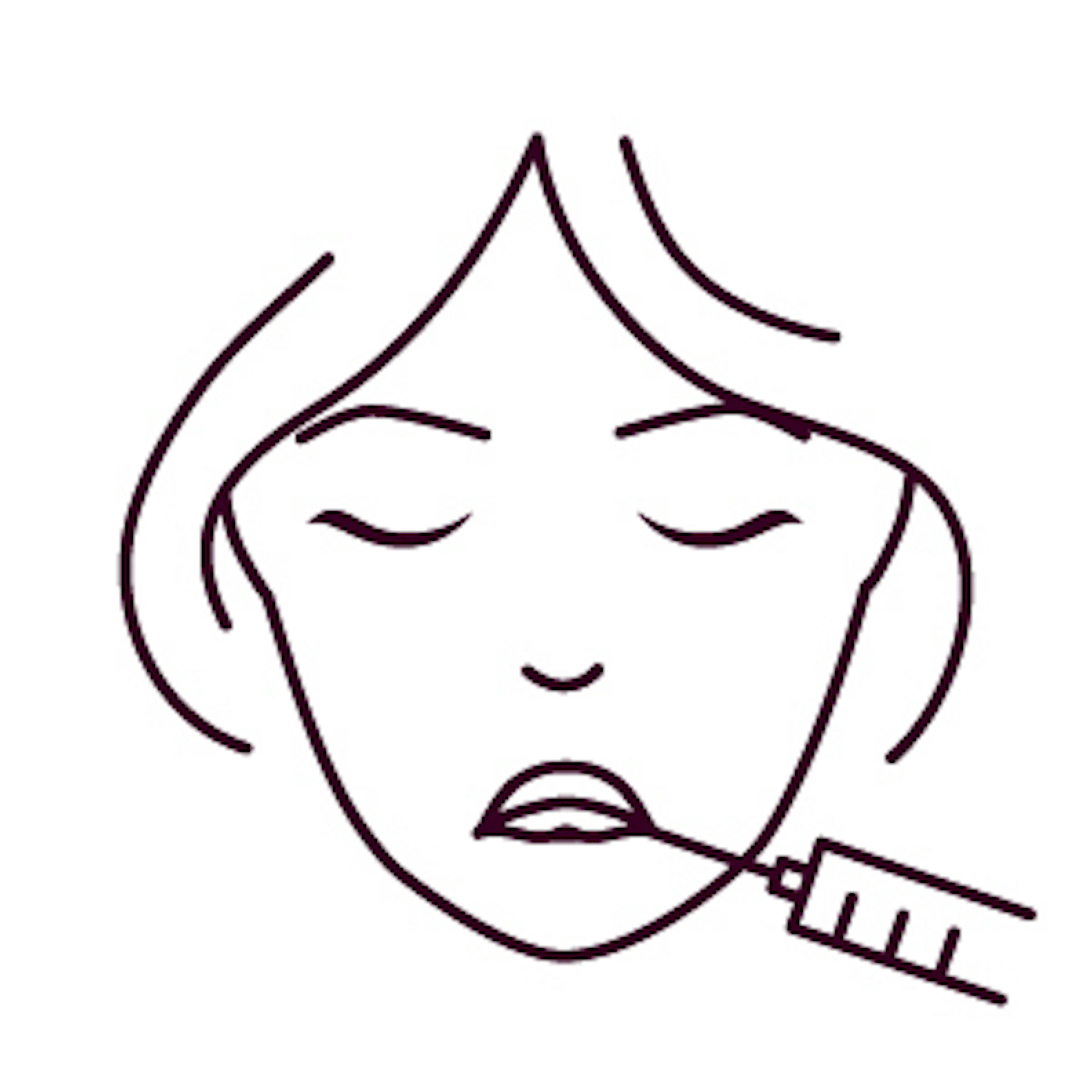 Downturned mouth treatment icon