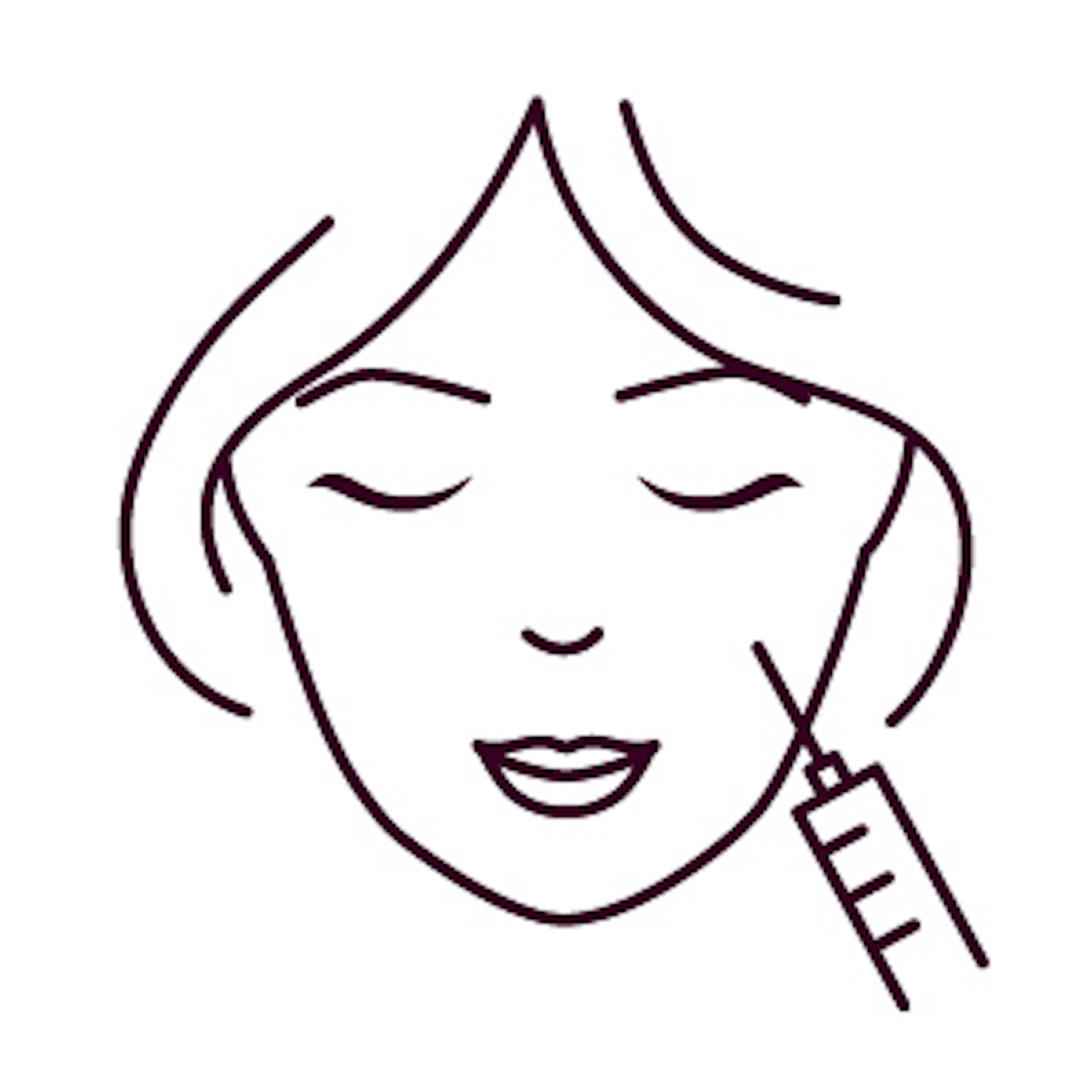 Cheek enhancement filler treatment icon