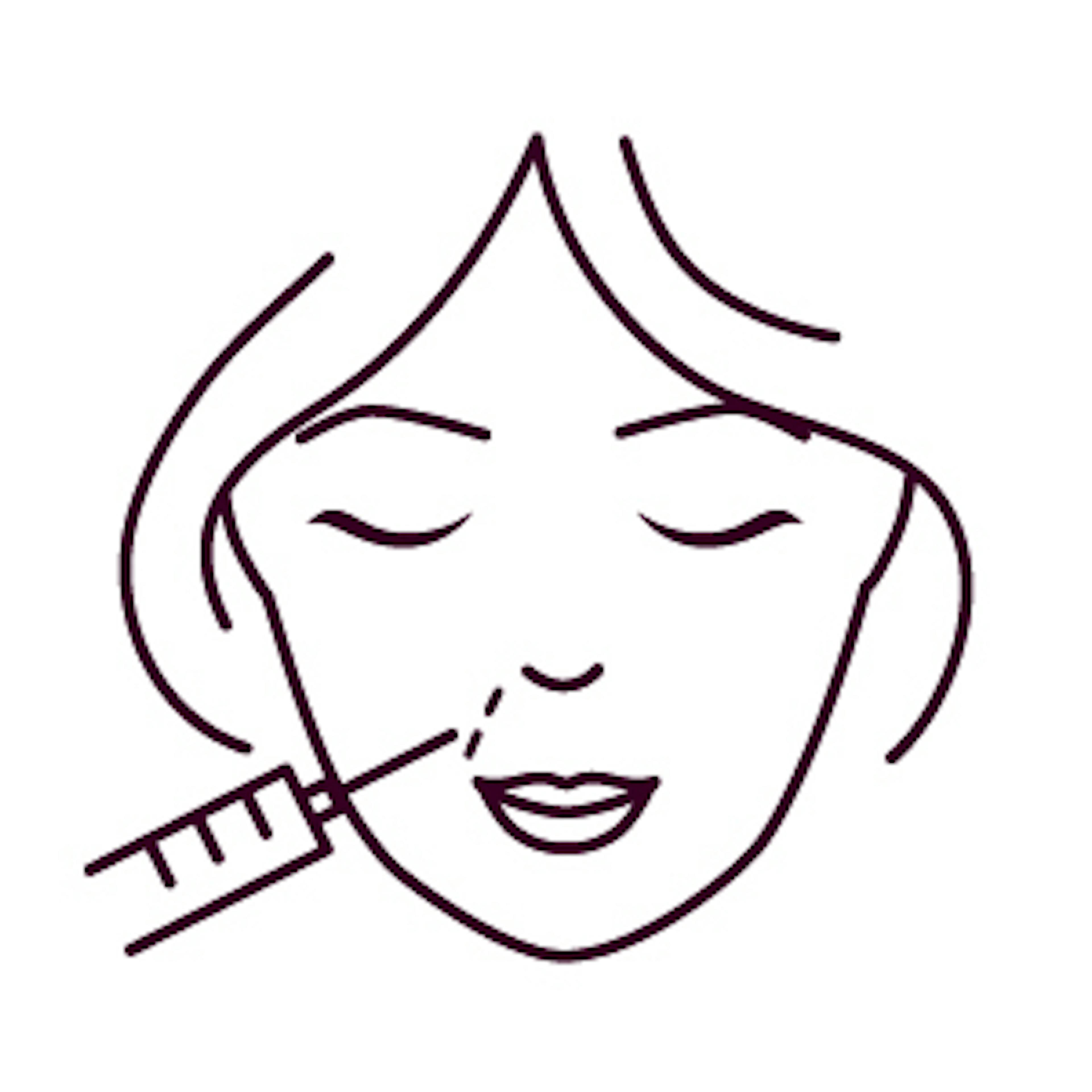 Nose to lip lines filler treatment icon