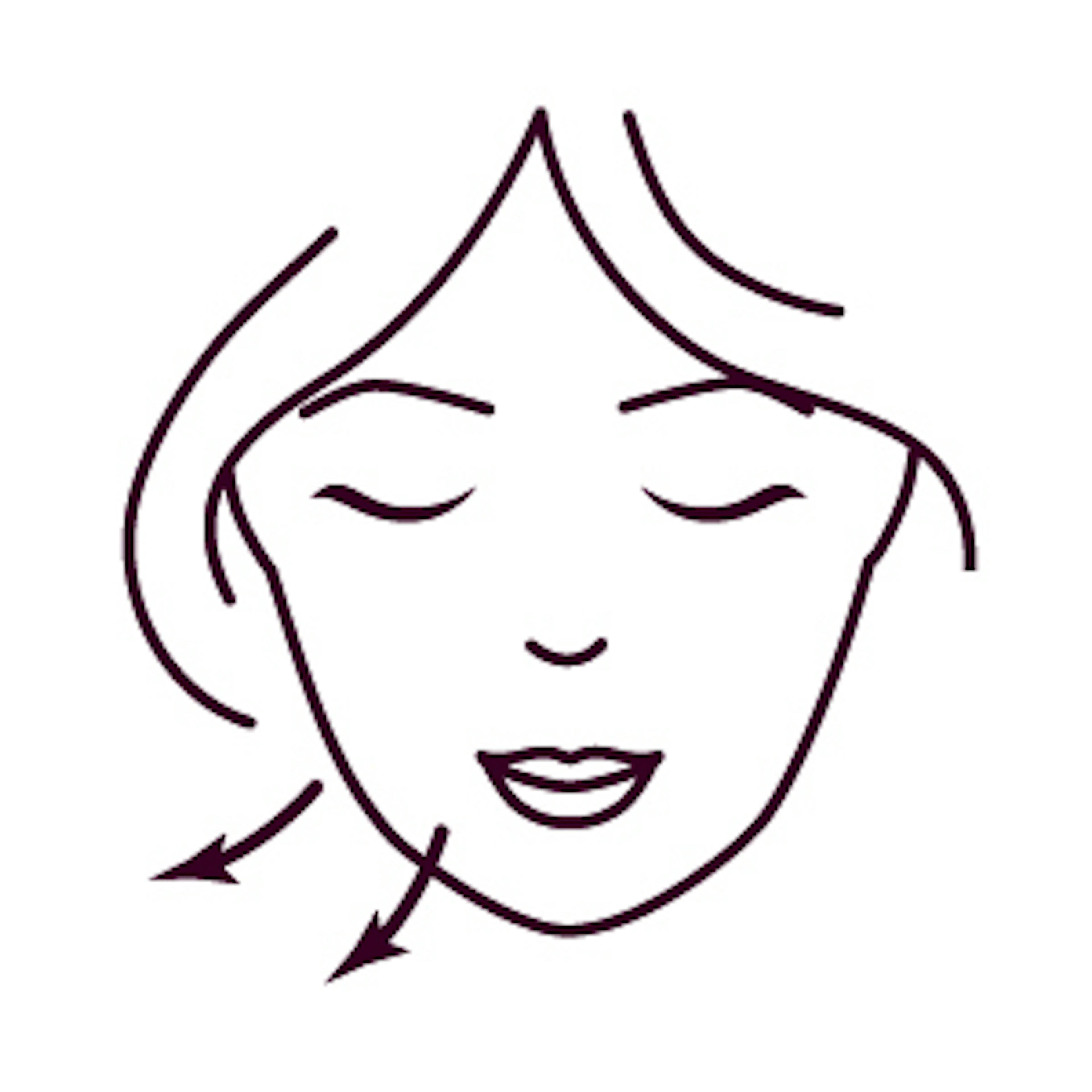 Jaw filler dissolving treatment icon