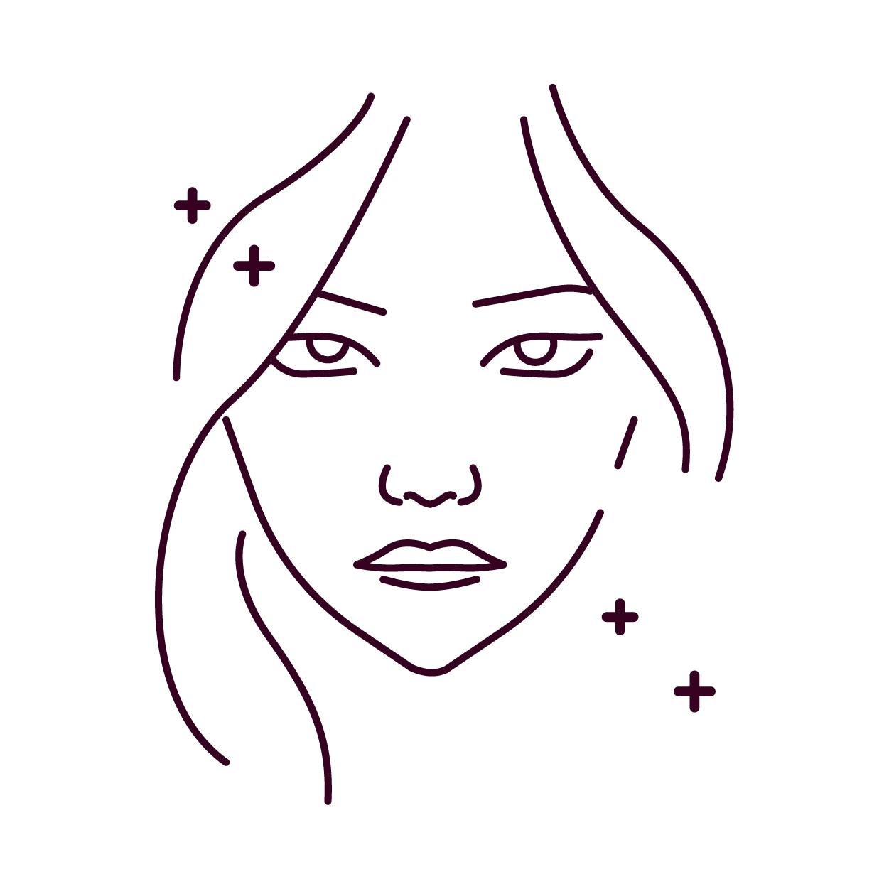 Retouch treatment icon