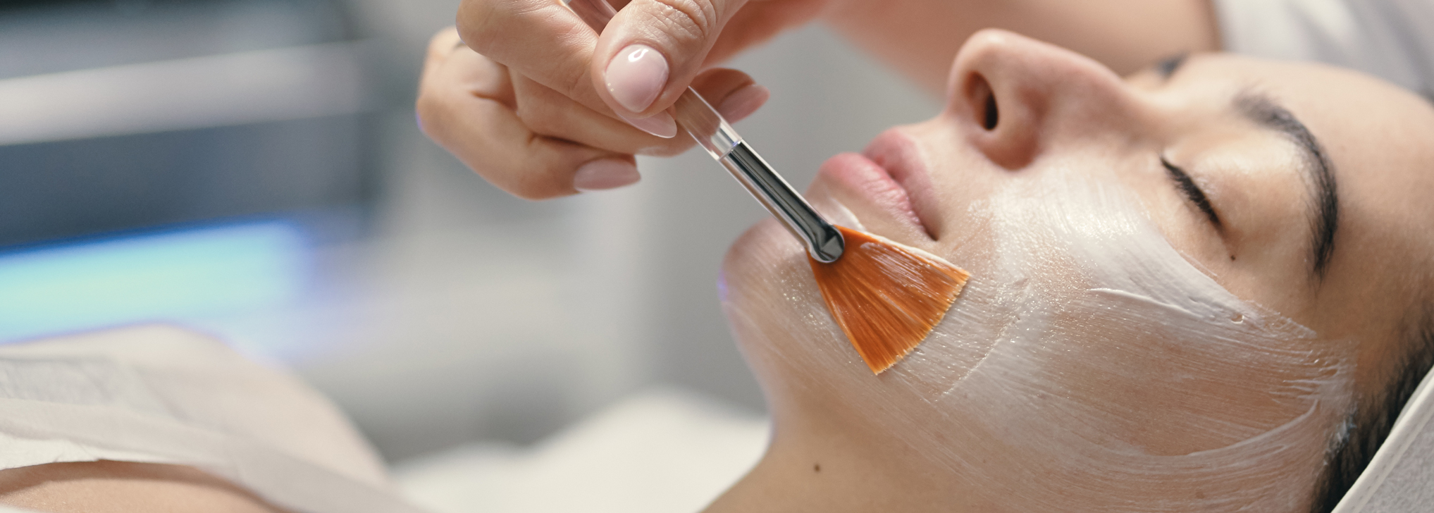 woman having chemical peel treatment