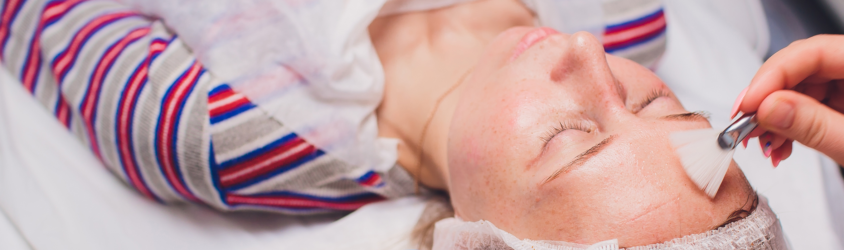 woman having an express facial