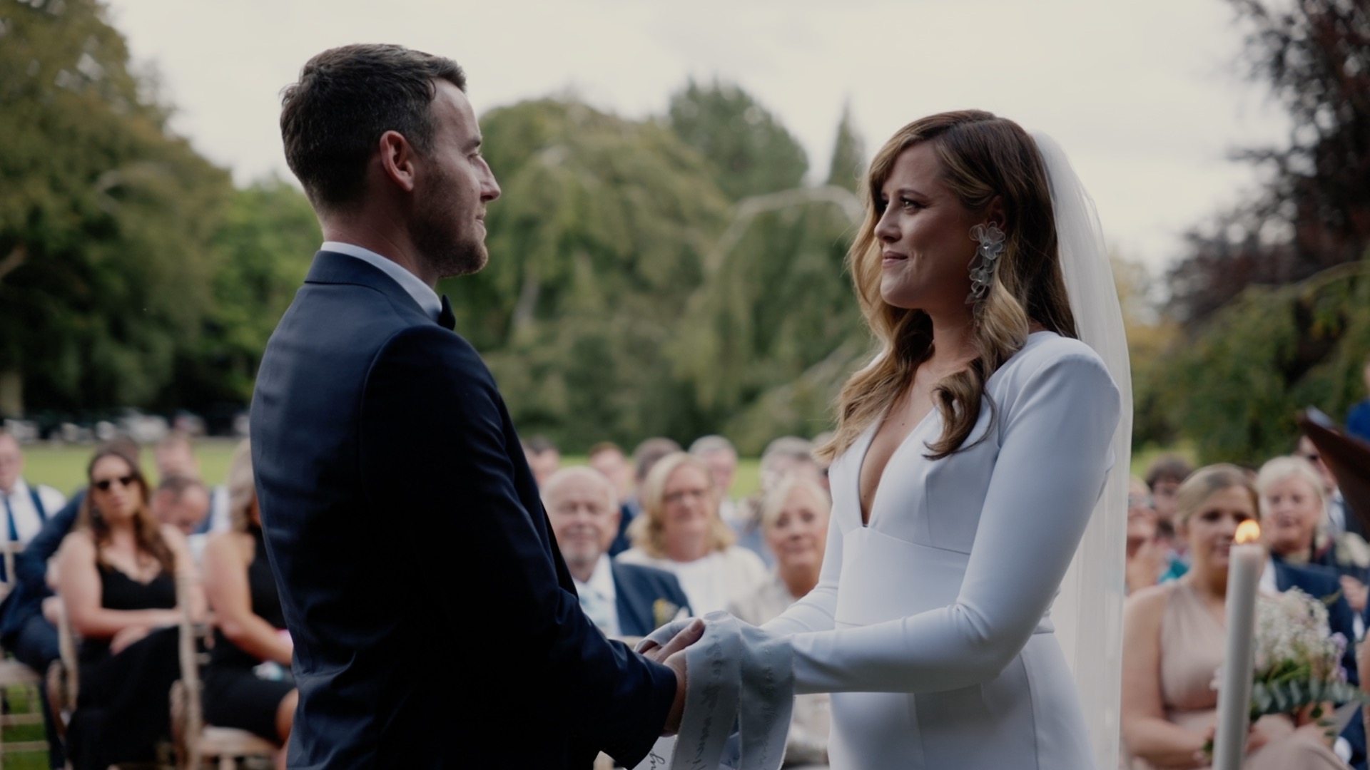 bride and groom at Bellinter House