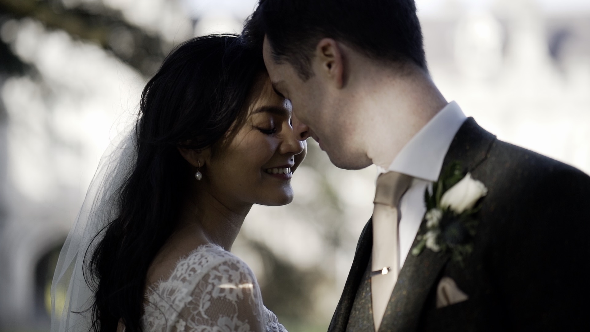 Bride and groom at Honan church 