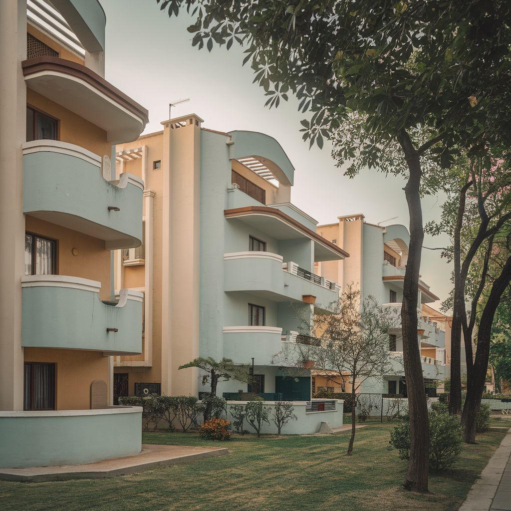 Buildings with apartments