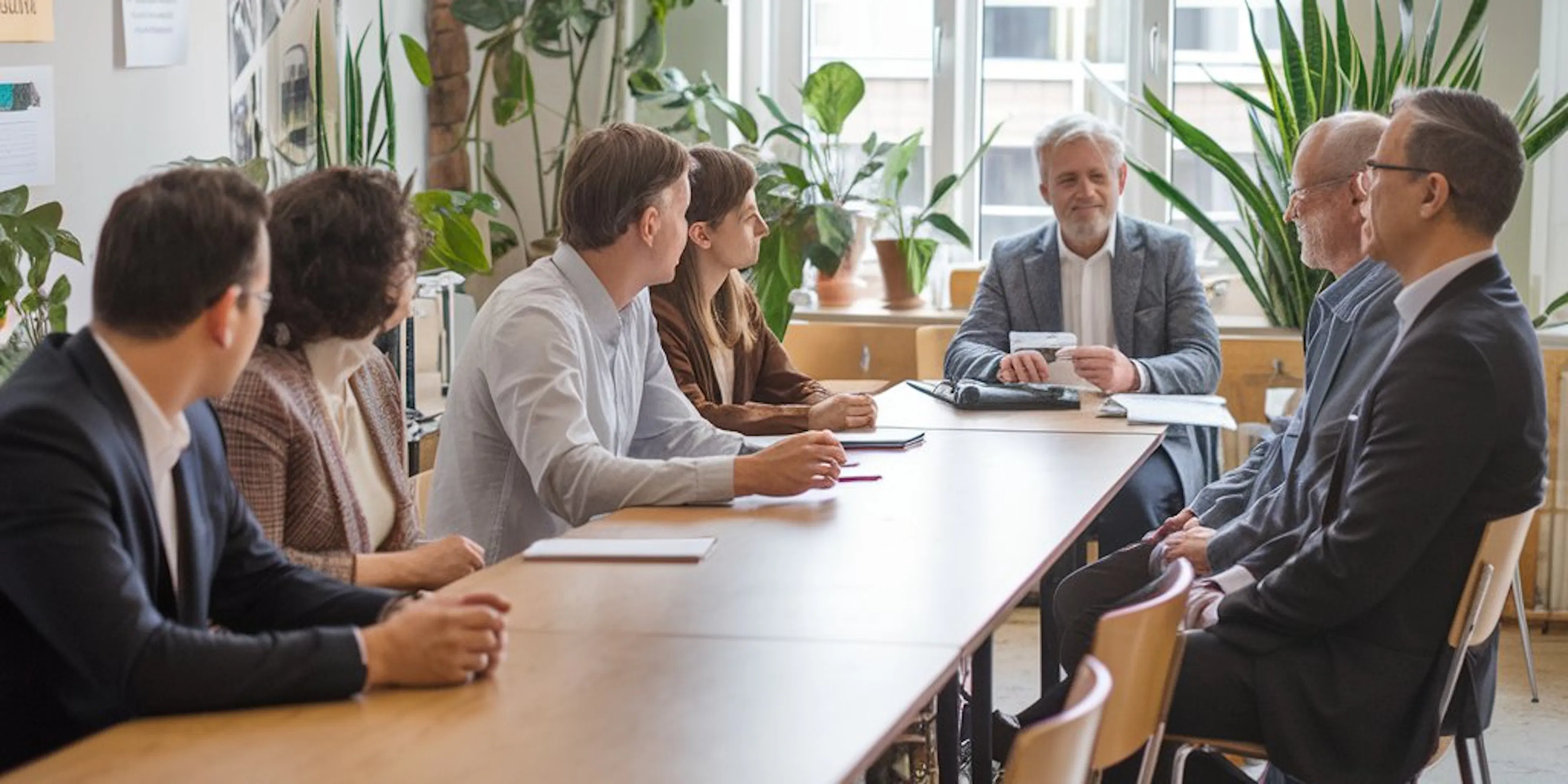 Une réunion au tour d'une table