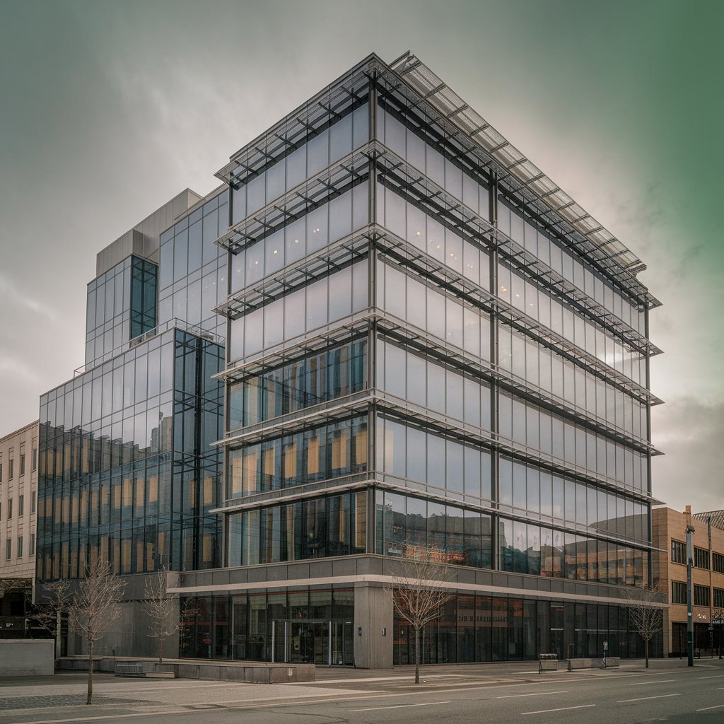 Un grand immeuble vitré 