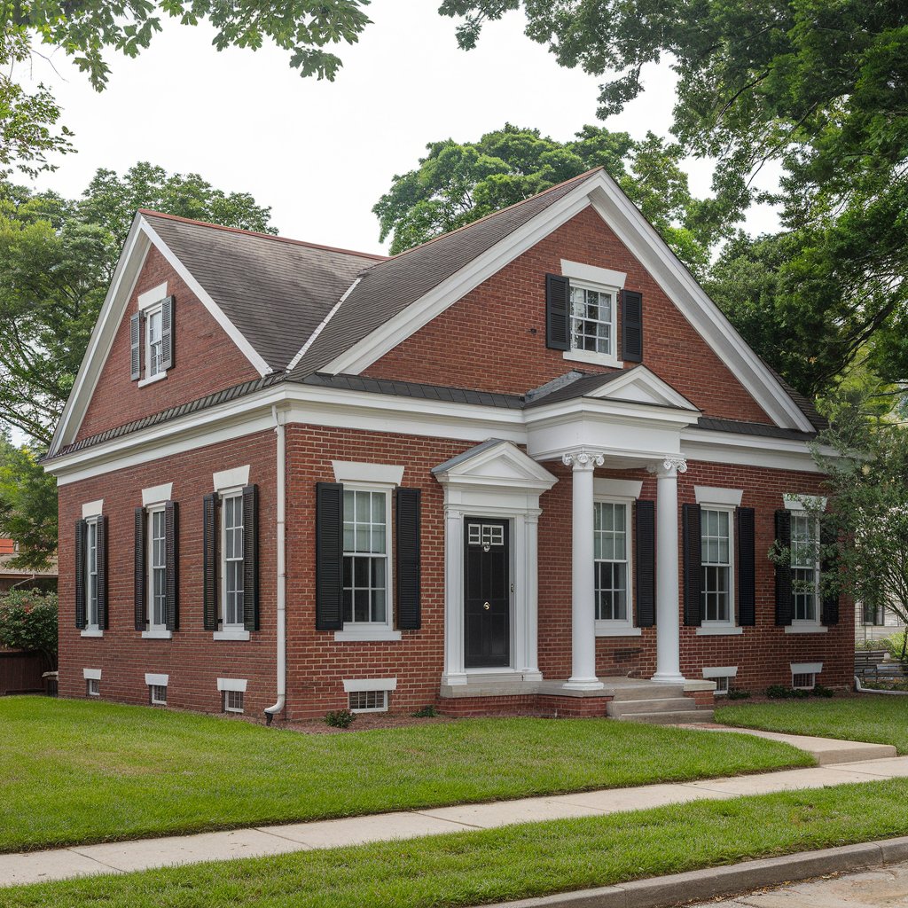 Une jolie maison avec une belle pelouse 