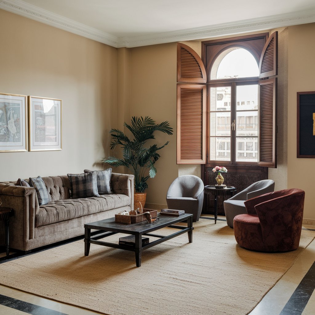 A well-equipped living room