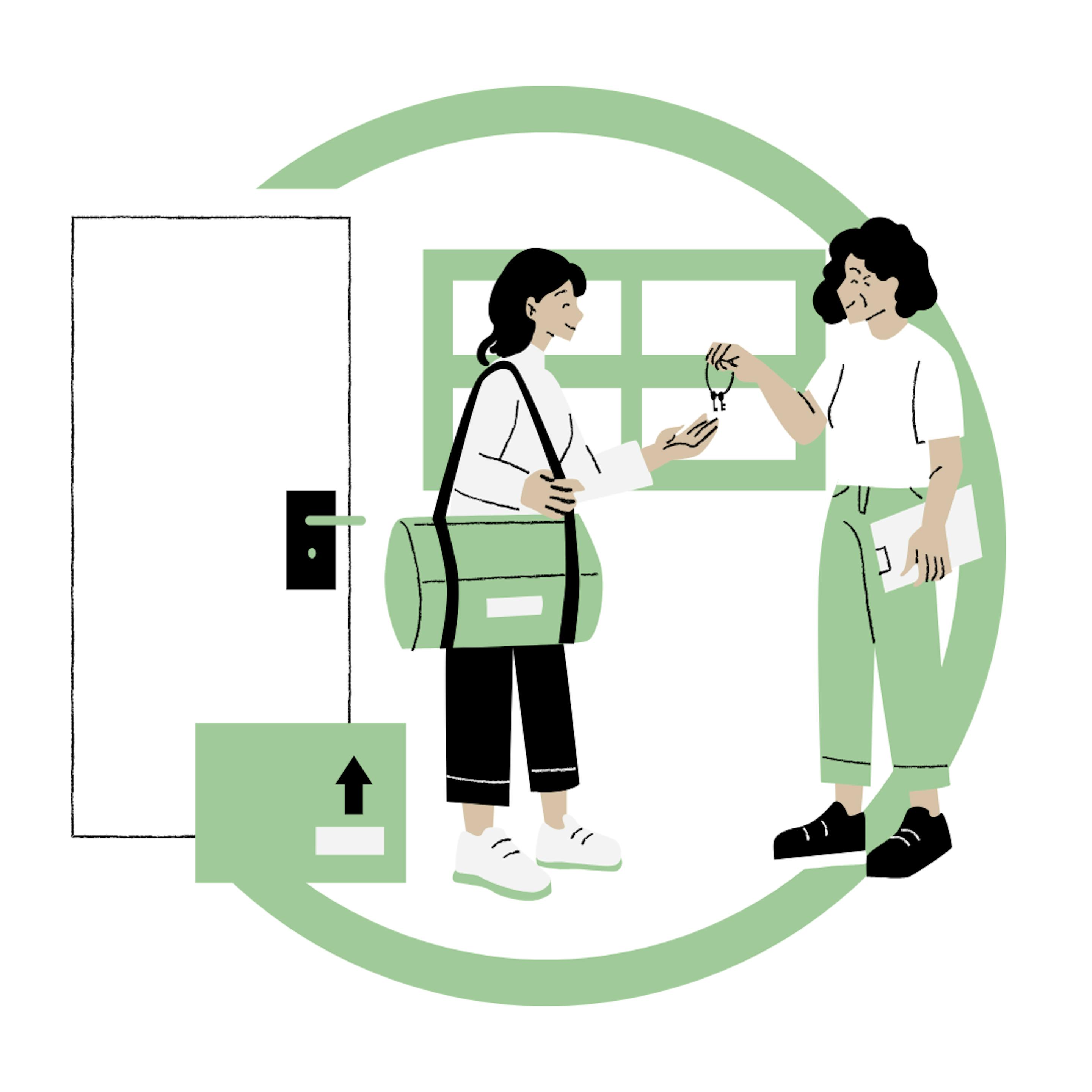 avatar people exchanging keys