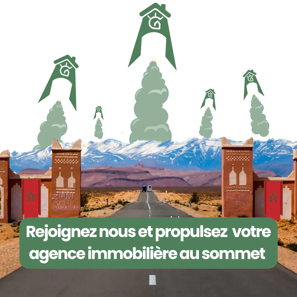 text proposant de nous rejoindre pour propulser votre agence immobilière au sommet