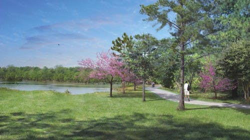 The design of the greenway along West Fork.